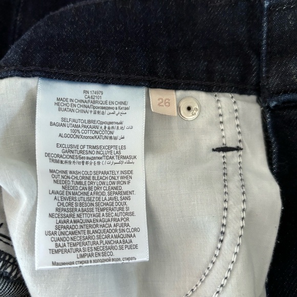 BCBG Dark Wash Cuffed Jeans Size 26 - Picture 7 of 11